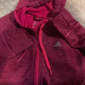 Adidas Hot pink zip hoodie